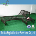 Espreguiçadeira piscina exterior Rattan branco PE